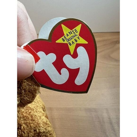 1998 Rare TY Beanie Baby Fuzz Bear - Original Retired - Fuzz the Bear W/ Case - Picture 5 of 11